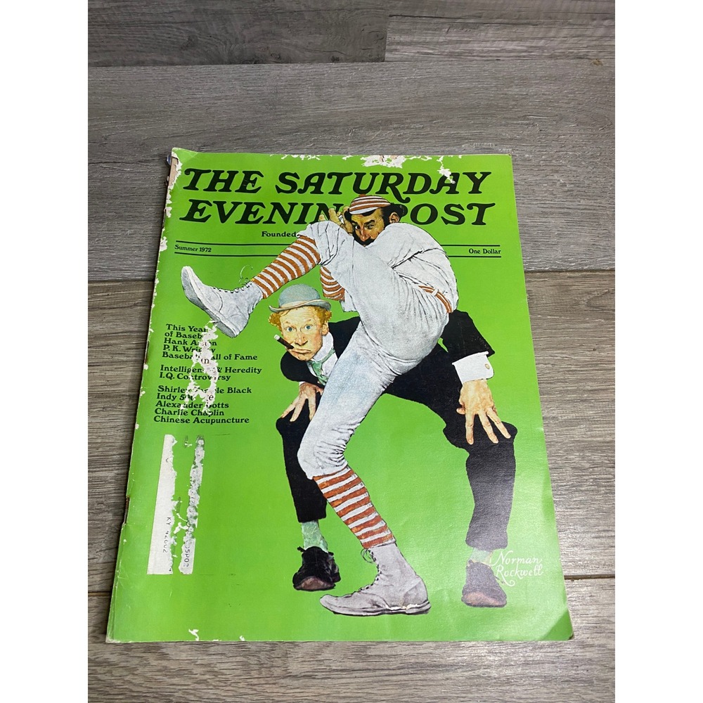 The Saturday Evening Post Magazine Summer 1972 OS Green Fair Norman Rockwell Art